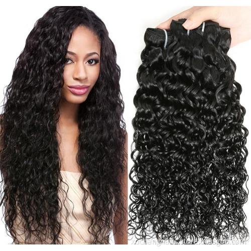 Brazilian Remy Hair extension 3 Bundles With 4*4 Lace Frontal kinky Curly human Hair weft Natural Color 1B Hair Bundles